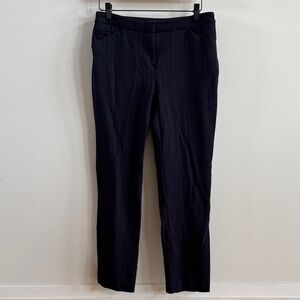Reitmans Dark Navy Pinstripe Straight Leg Pants